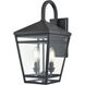 Seager 2 Light 16.13 inch Textured Black Outdoor Wall Sconce